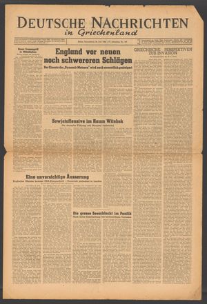 Deutsche Nachrichten in Griechenland vom 24.06.1944