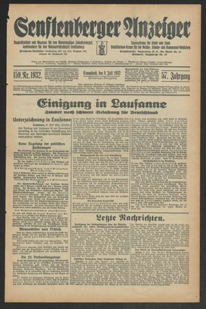 Senftenberger Anzeiger vom 09.07.1932