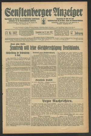Senftenberger Anzeiger vom 23.07.1932