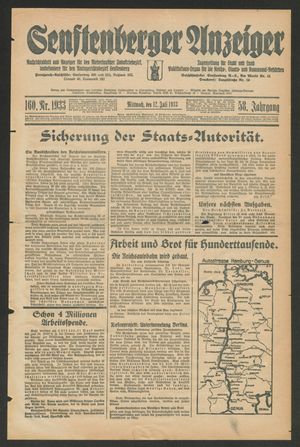 Senftenberger Anzeiger vom 12.07.1933