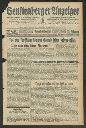 Senftenberger Anzeiger vom 30.08.1933