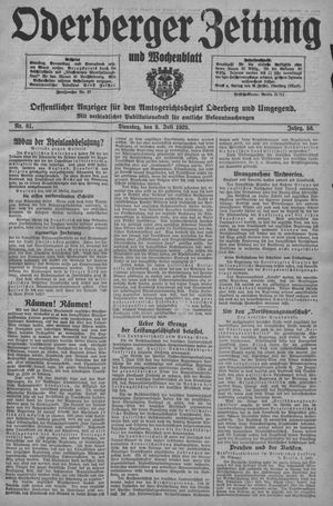 Oderberger Zeitung und Wochenblatt vom 09.07.1929