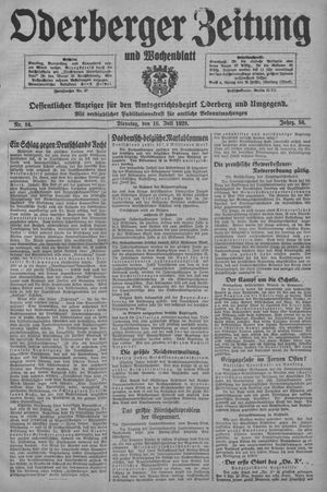 Oderberger Zeitung und Wochenblatt vom 16.07.1929