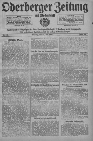 Oderberger Zeitung und Wochenblatt on Jul 23, 1929