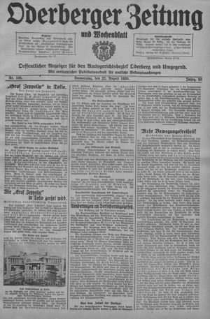 Oderberger Zeitung und Wochenblatt vom 22.08.1929