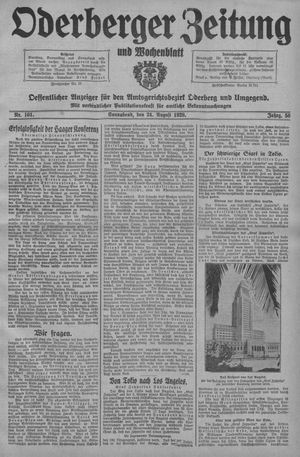 Oderberger Zeitung und Wochenblatt vom 24.08.1929