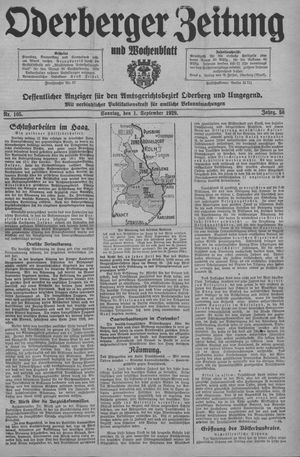 Oderberger Zeitung und Wochenblatt vom 01.09.1929