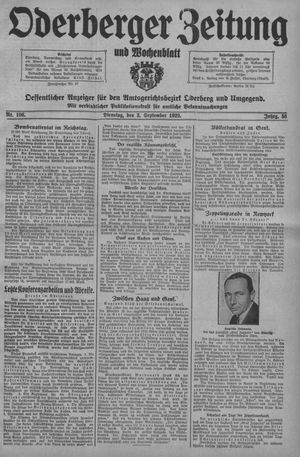 Oderberger Zeitung und Wochenblatt vom 03.09.1929