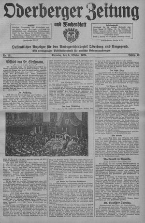 Oderberger Zeitung und Wochenblatt on Oct 8, 1929