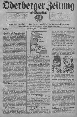 Oderberger Zeitung und Wochenblatt vom 12.10.1929