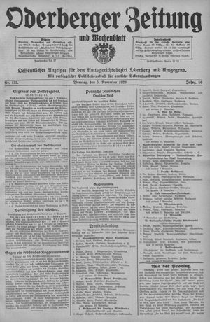 Oderberger Zeitung und Wochenblatt vom 05.11.1929