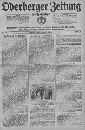 Oderberger Zeitung und Wochenblatt vom 09.11.1929