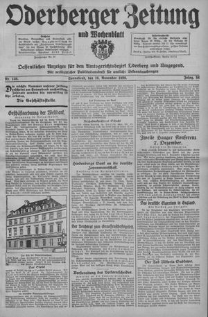 Oderberger Zeitung und Wochenblatt on Nov 16, 1929