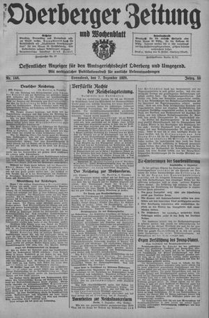 Oderberger Zeitung und Wochenblatt vom 07.12.1929
