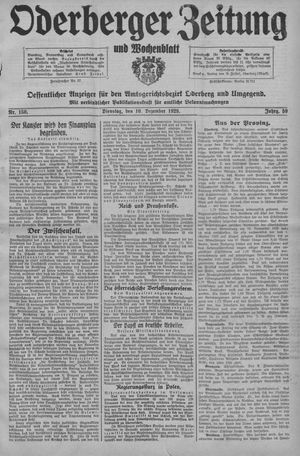 Oderberger Zeitung und Wochenblatt vom 10.12.1929