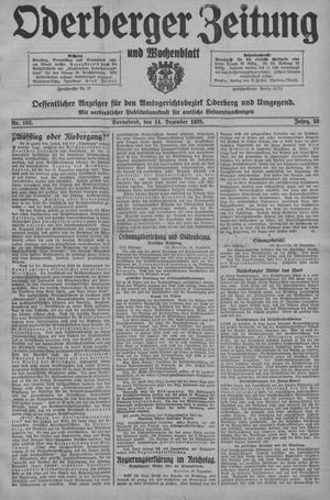 Oderberger Zeitung und Wochenblatt vom 14.12.1929