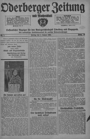 Oderberger Zeitung und Wochenblatt vom 01.01.1932