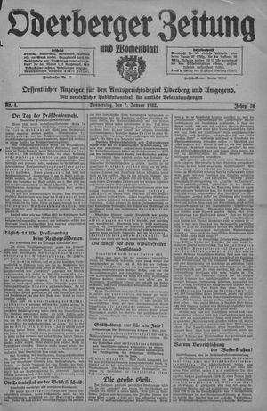 Oderberger Zeitung und Wochenblatt vom 07.01.1932