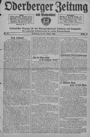 Oderberger Zeitung und Wochenblatt vom 28.01.1932