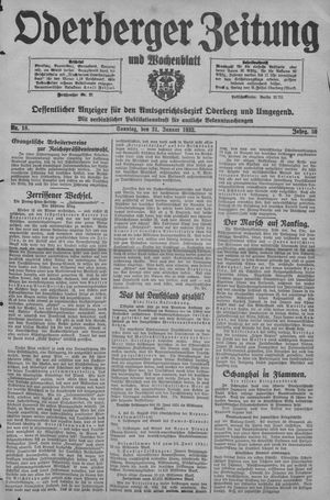 Oderberger Zeitung und Wochenblatt vom 31.01.1932