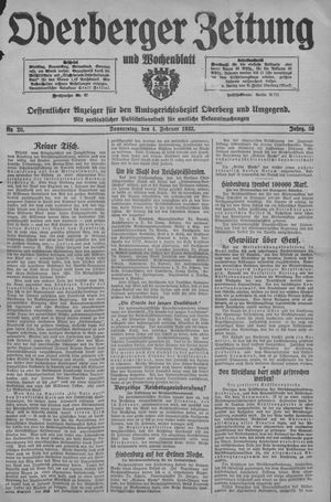Oderberger Zeitung und Wochenblatt vom 04.02.1932