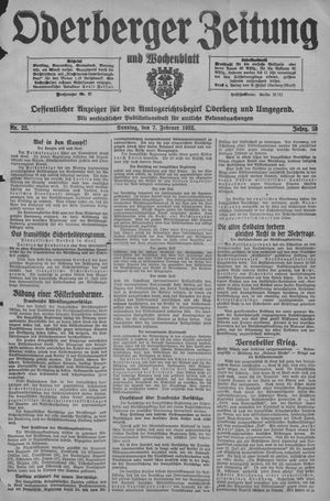 Oderberger Zeitung und Wochenblatt vom 07.02.1932