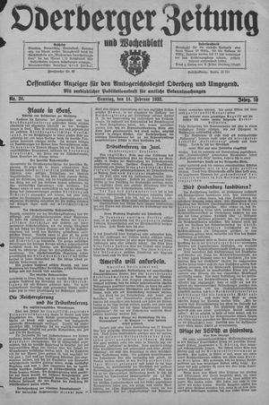 Oderberger Zeitung und Wochenblatt vom 14.02.1932
