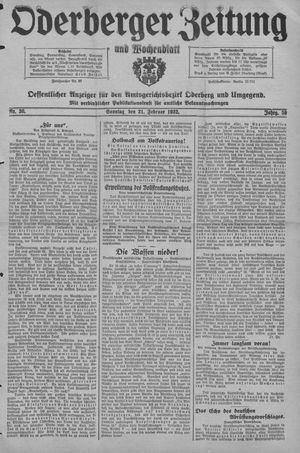 Oderberger Zeitung und Wochenblatt vom 21.02.1932