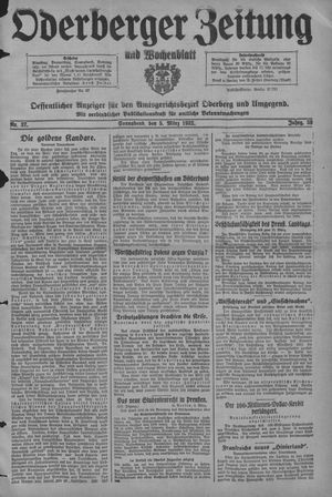 Oderberger Zeitung und Wochenblatt vom 05.03.1932