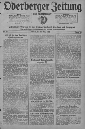Oderberger Zeitung und Wochenblatt vom 30.03.1932