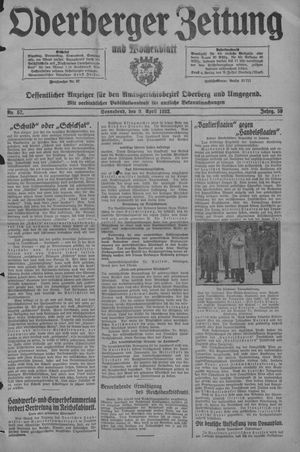 Oderberger Zeitung und Wochenblatt vom 09.04.1932