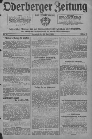 Oderberger Zeitung und Wochenblatt vom 23.04.1932