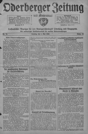 Oderberger Zeitung und Wochenblatt vom 01.05.1932