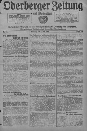 Oderberger Zeitung und Wochenblatt vom 03.05.1932