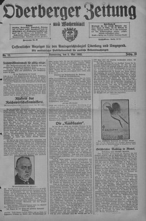 Oderberger Zeitung und Wochenblatt vom 05.05.1932