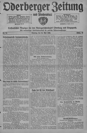 Oderberger Zeitung und Wochenblatt on May 24, 1932