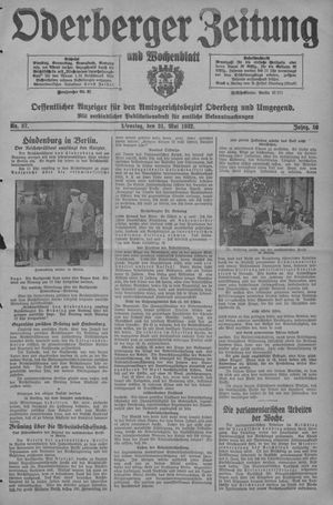 Oderberger Zeitung und Wochenblatt vom 31.05.1932