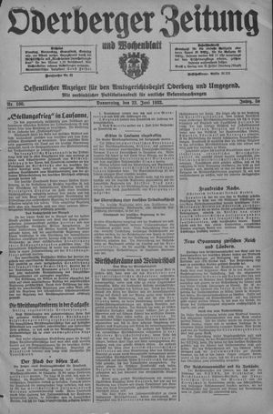 Oderberger Zeitung und Wochenblatt vom 23.06.1932