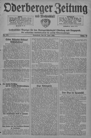 Oderberger Zeitung und Wochenblatt vom 25.06.1932