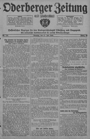 Oderberger Zeitung und Wochenblatt vom 11.07.1933