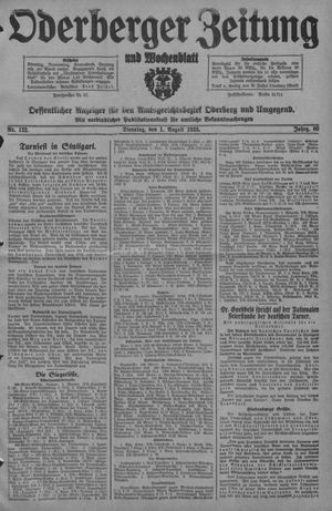 Oderberger Zeitung und Wochenblatt vom 01.08.1933
