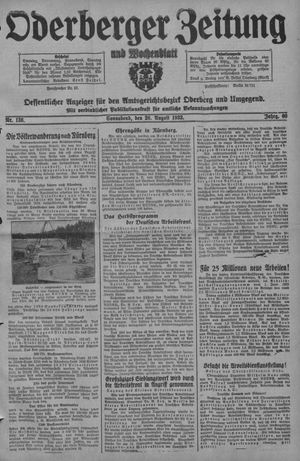 Oderberger Zeitung und Wochenblatt vom 26.08.1933
