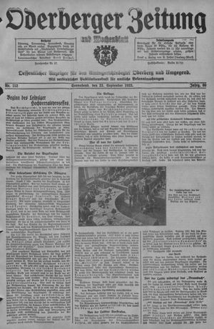 Oderberger Zeitung und Wochenblatt vom 23.09.1933