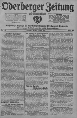 Oderberger Zeitung und Wochenblatt vom 10.10.1933