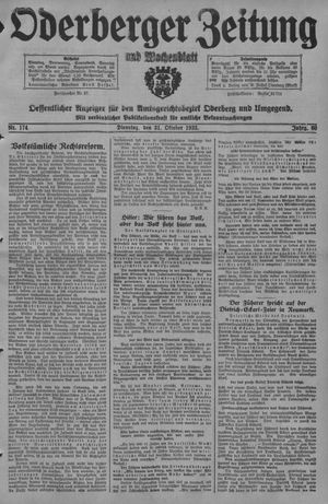 Oderberger Zeitung und Wochenblatt vom 31.10.1933