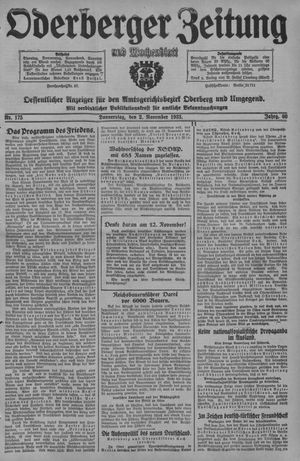 Oderberger Zeitung und Wochenblatt vom 02.11.1933