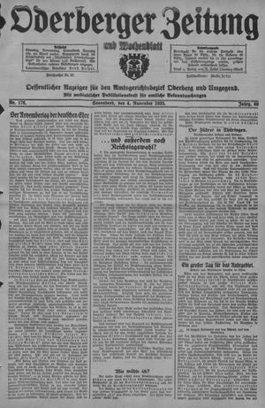 Oderberger Zeitung und Wochenblatt vom 04.11.1933