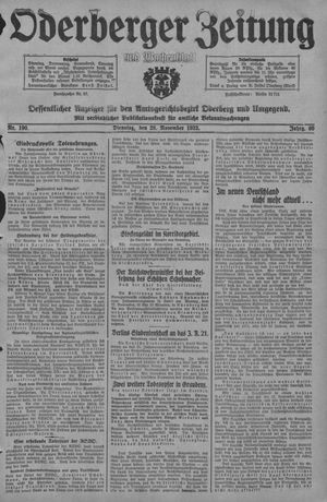 Oderberger Zeitung und Wochenblatt vom 28.11.1933