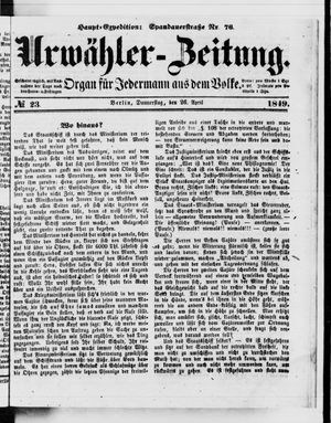 Urwähler-Zeitung vom 26.04.1849