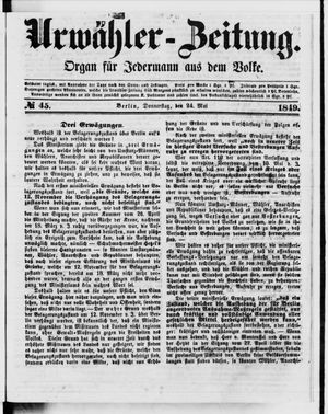 Urwähler-Zeitung vom 24.05.1849